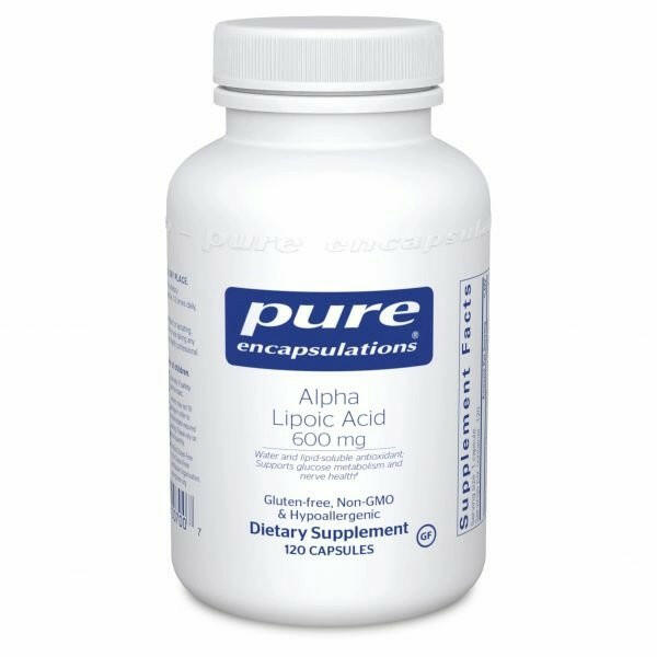 Alpha Lipoic Acid 600 mg | Pure Encapsulations® | 60 or 120 Vegetable Capsules - Coal Harbour Pharmacy