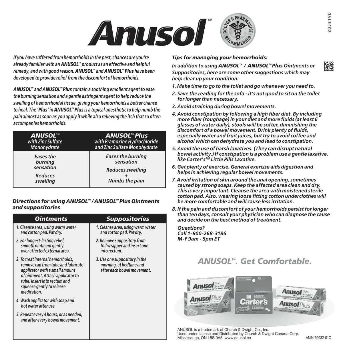 Anusol Multi-Symptom Ointment | Hemorrhoid Relief & Healing | Coal ...