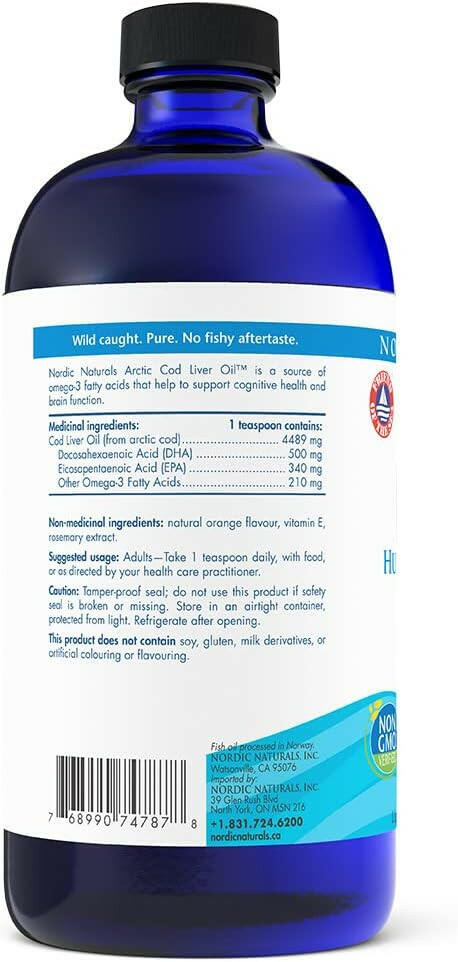 Arctic™ Cod Liver Oil Liquid | Nordic Naturals® | 273 mL (8 Ounces) - Coal Harbour Pharmacy