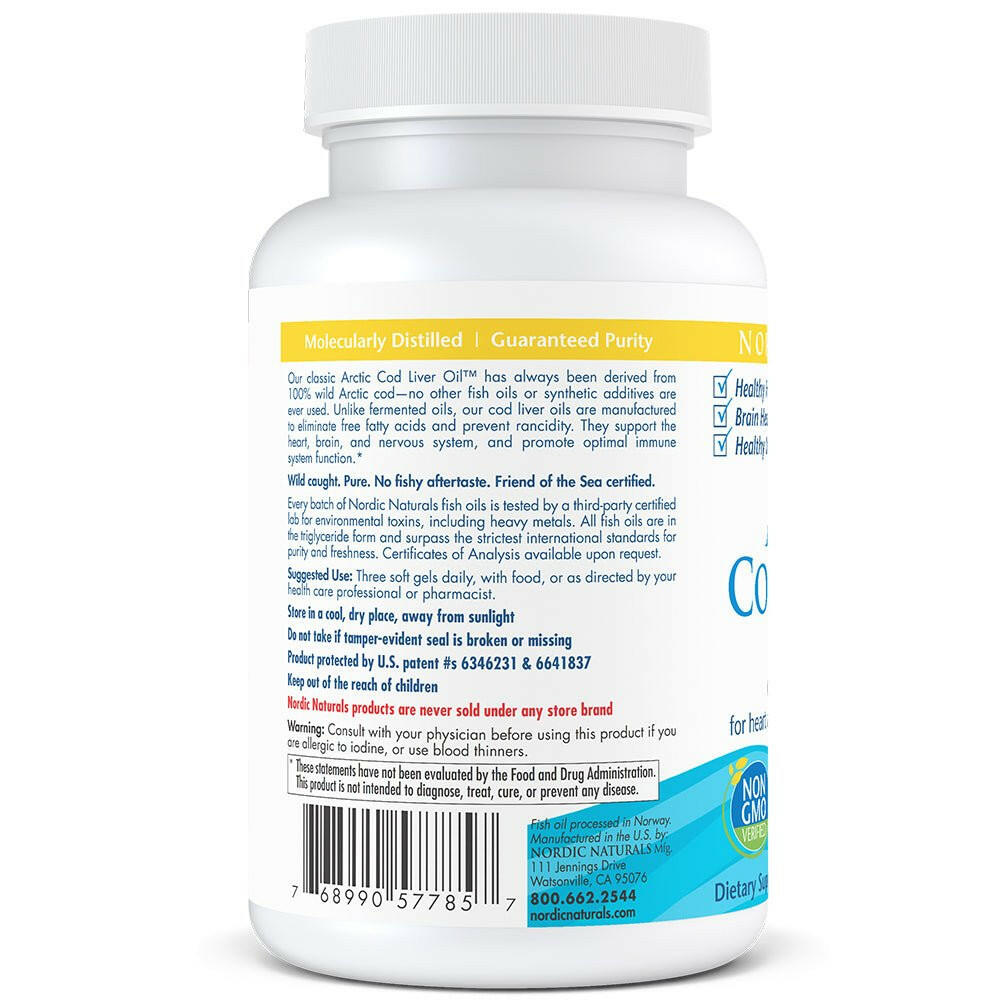 Arctic™ Cod Liver Oil | Nordic Naturals® | 90 Softgels - Coal Harbour Pharmacy