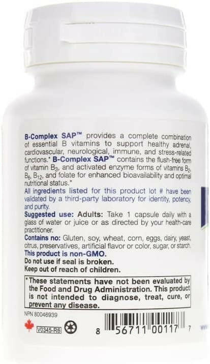 B-Complex SAP | NFH | 60 Capsules - Coal Harbour Pharmacy