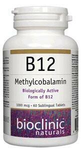 B12 1000 mcg | Bioclinic® Naturals | 60 Sublingual Tablets - Coal Harbour Pharmacy