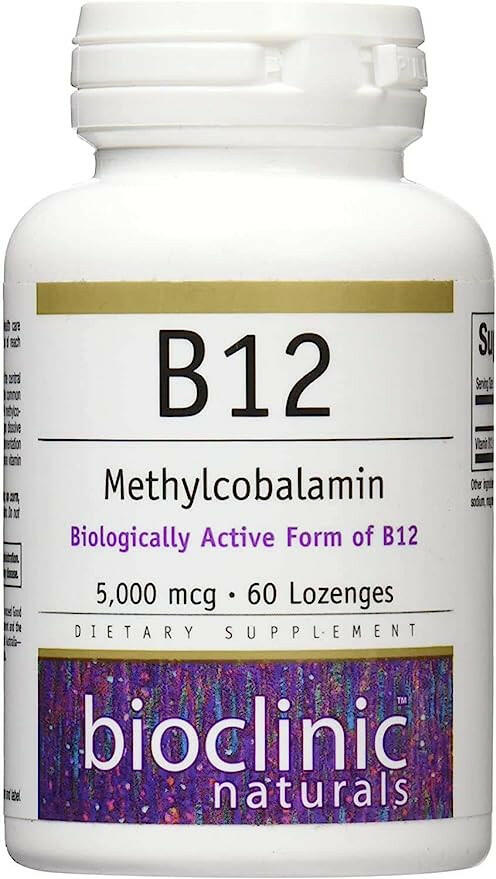 B12 Methylcobalamin 5000 mcg | Bioclinic® Naturals | 60 Sublingual Tablets - Coal Harbour Pharmacy