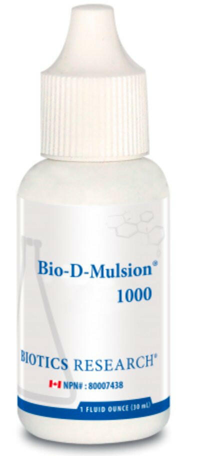 Bio-D-Mulsion® 1000 Liquid | Biotics Research® | 1 Oz (30 mL) - Coal Harbour Pharmacy