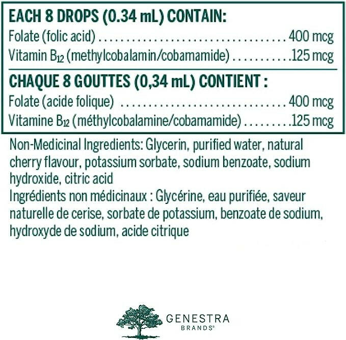 Bio Folic Acid + B12 Liquid | Genestra Brands® | 30mL - Coal Harbour Pharmacy
