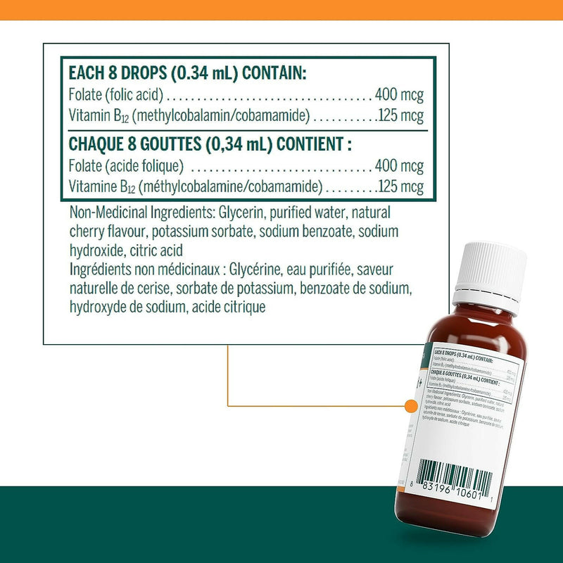 Bio Folic Acid + B12 Liquid | Genestra Brands® | 30mL - Coal Harbour Pharmacy
