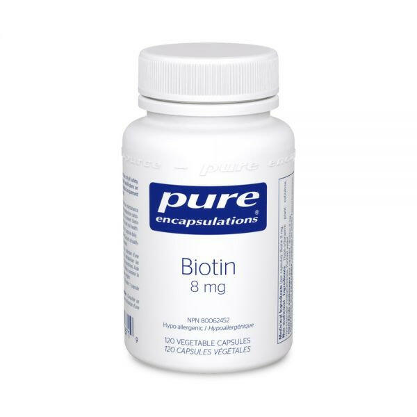 Biotin 8 mg. | Pure Encapsulations® | 120 Capsules - Coal Harbour Pharmacy