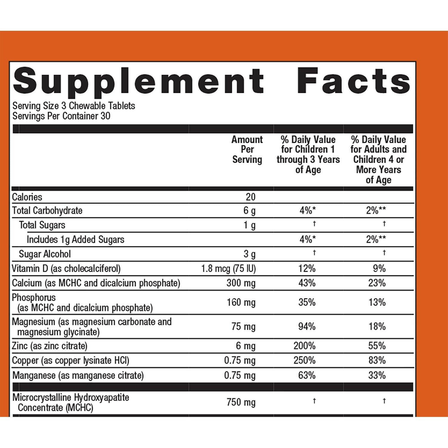 Bone Builder™ Chewable | Metagenics® | 90 Tablets - Coal Harbour Pharmacy