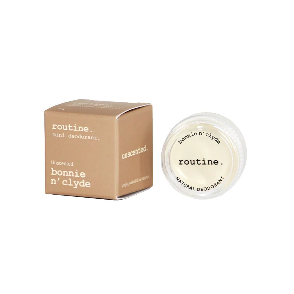 Bonnie n' Clyde (Unscented) Deodorant | routine. | 5G Mini & 58G Jar & 50G Stick - Coal Harbour Pharmacy