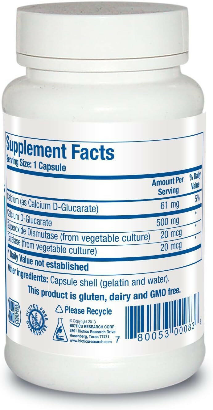 Ca D-Glucarate | Biotics Research® | 120 Capsules - Coal Harbour Pharmacy