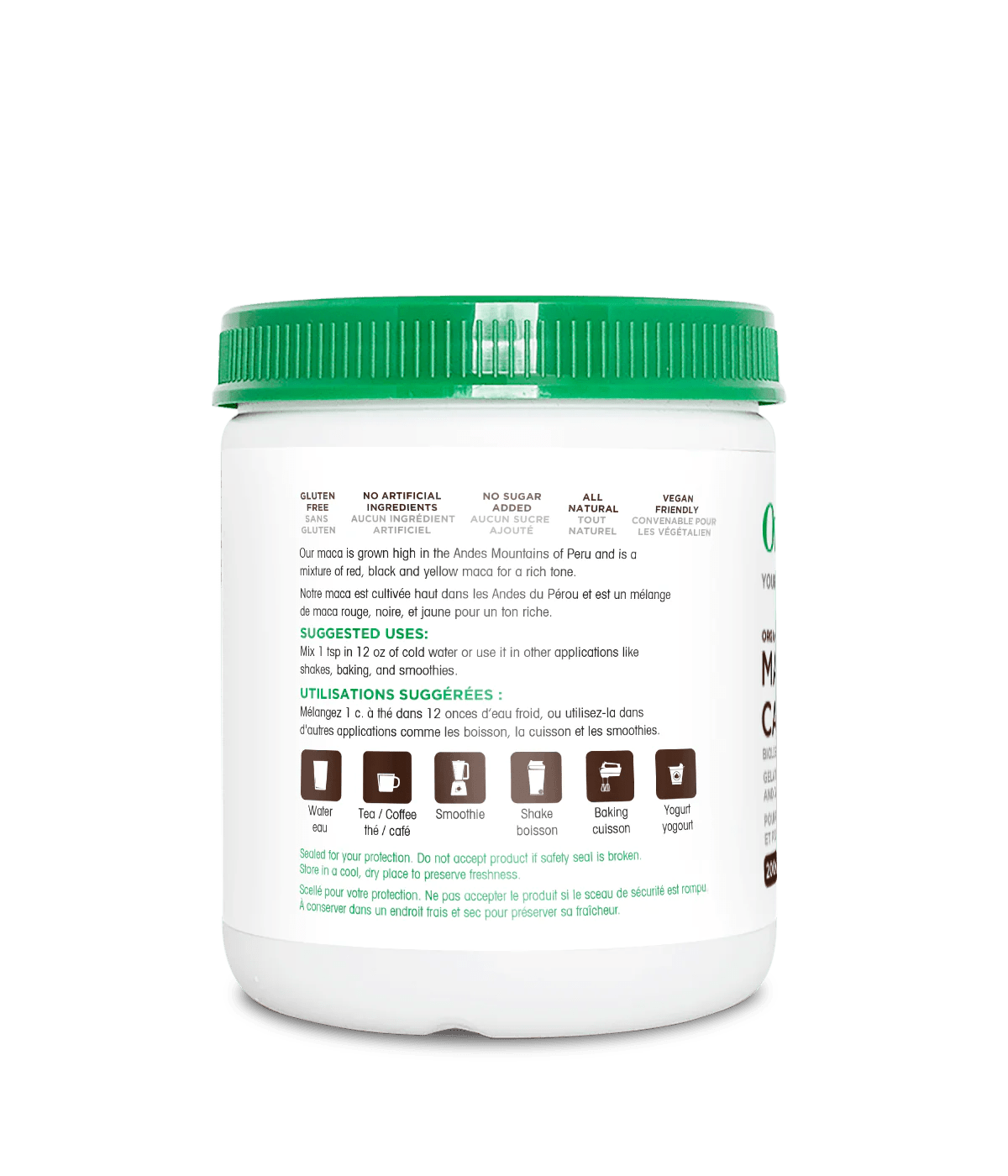 Cacao Maca Powder | Organika® | 200 g - Coal Harbour Pharmacy