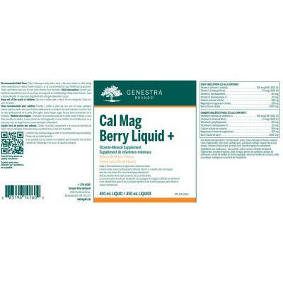 Cal : Mag Berry Liquid + | Genestra Brands® | 450 ml Liquid - Coal Harbour Pharmacy