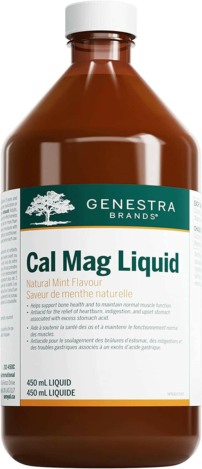 Cal Mag Liquid Mint Flavour | Genestra Brands® | 450 mL - Coal Harbour Pharmacy