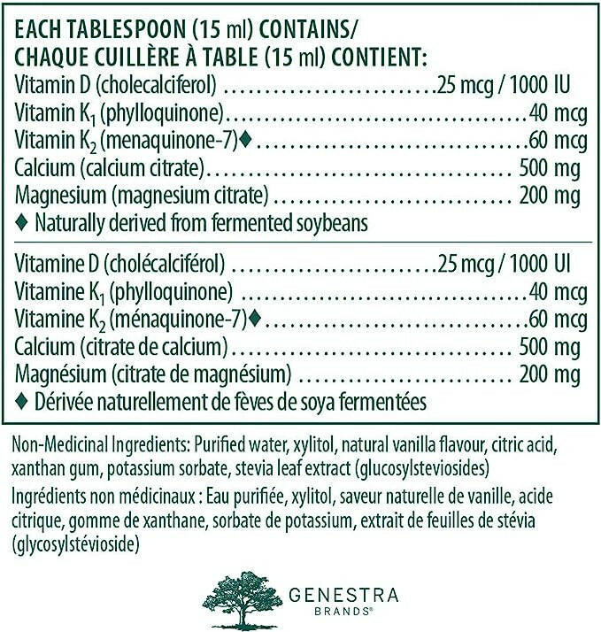 Cal Mag Vanilla Liquid Plus | Genestra Brands® | 450 mL - Coal Harbour Pharmacy