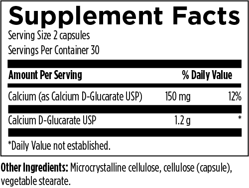 Calcium-D-Glucarate | Designs for Health® | 60 capsul - Coal Harbour Pharmacy