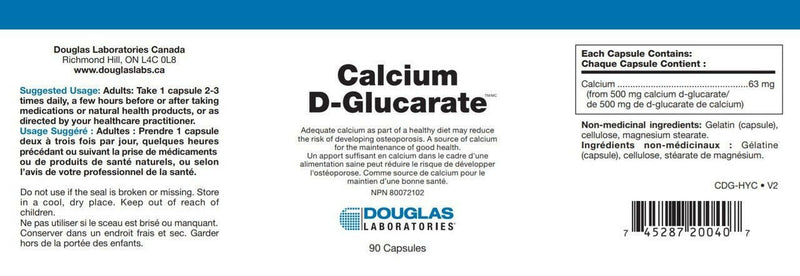 Calcium D-Glucarate | Douglas Laboratories® | 90 Capsules - Coal Harbour Pharmacy