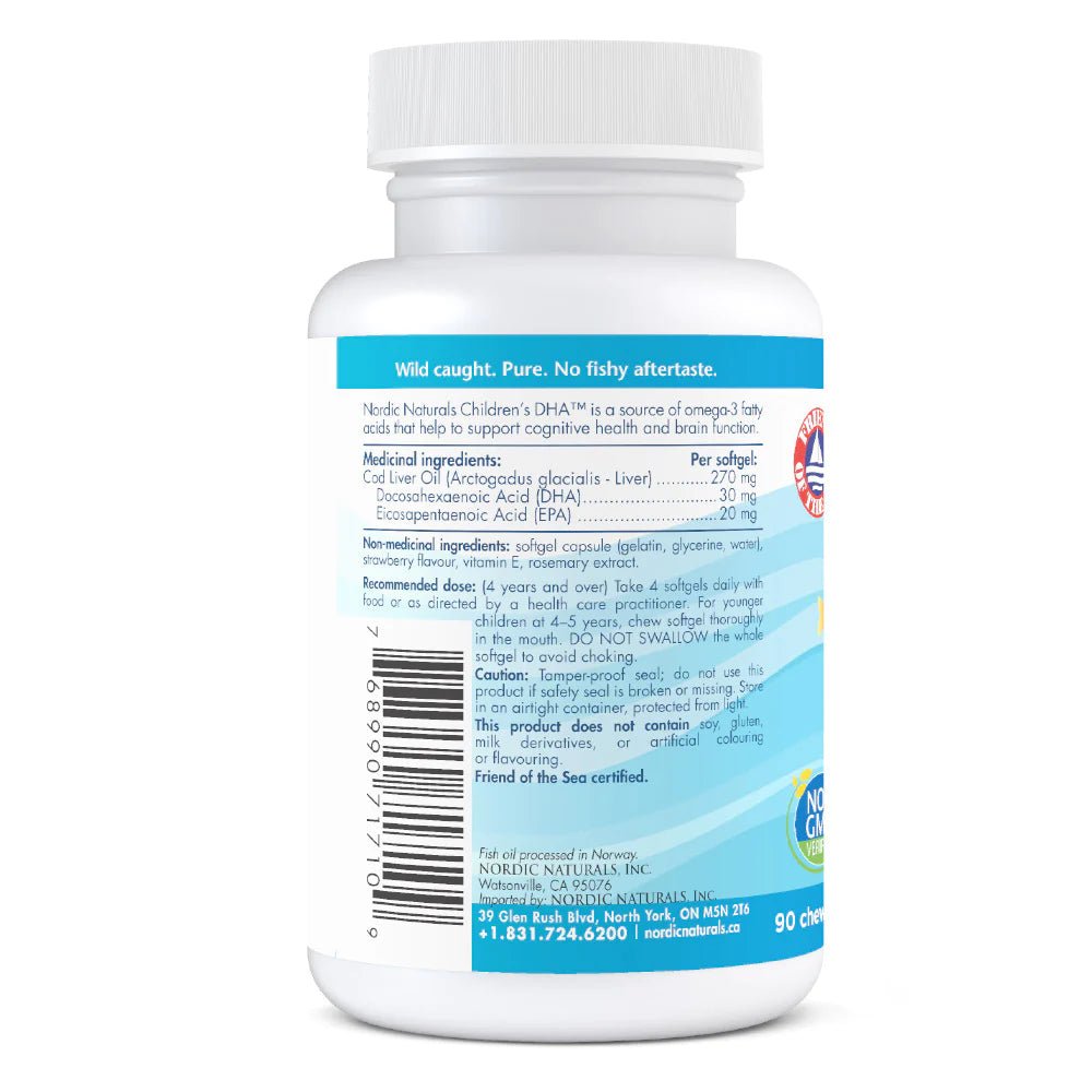Children's DHA Strawberry | Nordic Naturals® | 90 Chewable Softgels - Coal Harbour Pharmacy