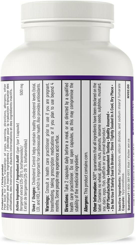 Cholesterol Control | AOR™ | 60 Capsules - Coal Harbour Pharmacy