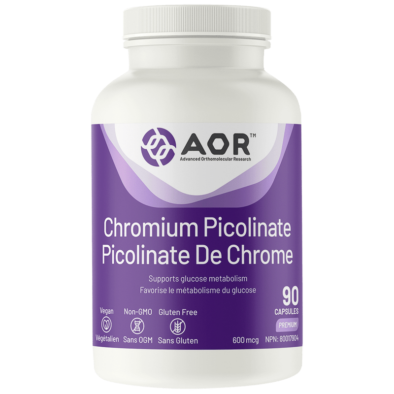 Chromium Picolinate (600 mcg) | AOR™ | 90 Capsules - Coal Harbour Pharmacy