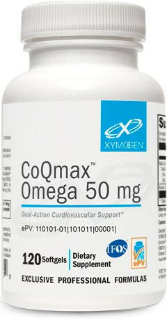 CoQmax Omega 50mg | Xymogen® | 30 or 120 Softgels - Coal Harbour Pharmacy