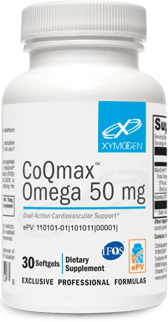 CoQmax Omega 50mg | Xymogen® | 30 or 120 Softgels - Coal Harbour Pharmacy