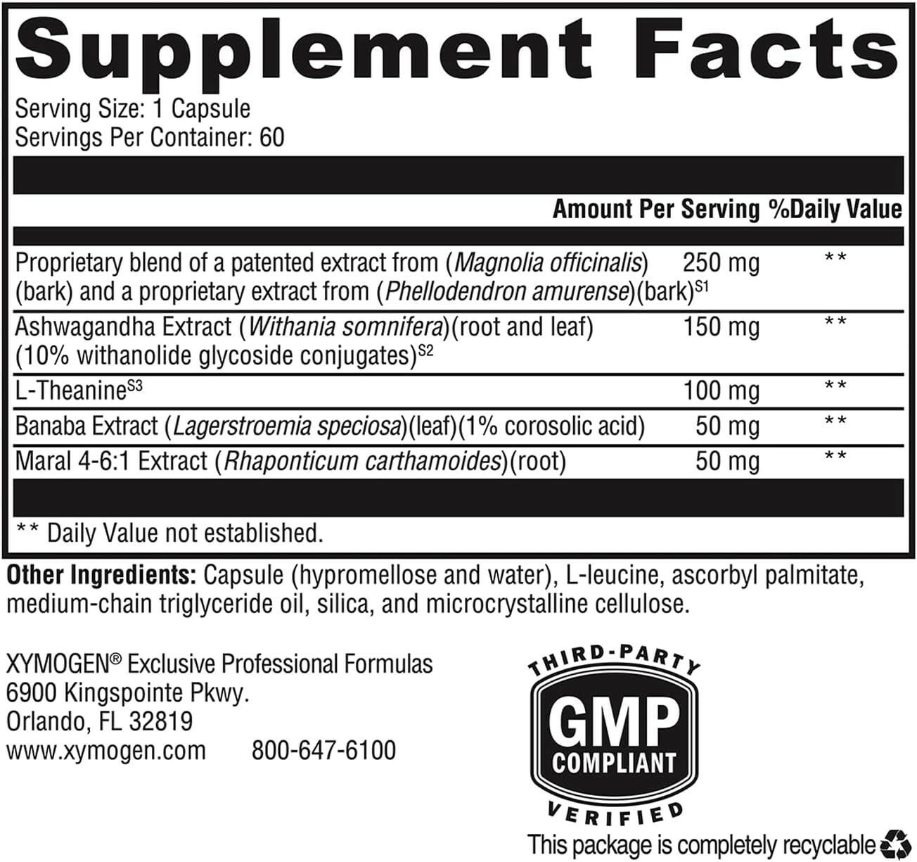 Cortisolv® | Xymogen® | 60 Capsules - Coal Harbour Pharmacy