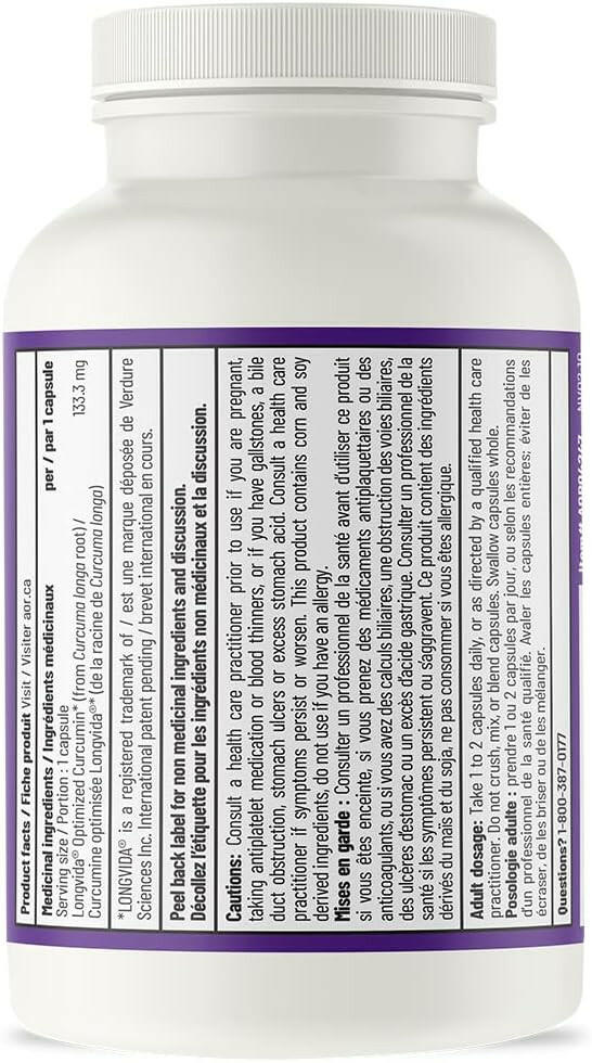 Curcumin Active™ | AOR™ | 60 Capsules - Coal Harbour Pharmacy