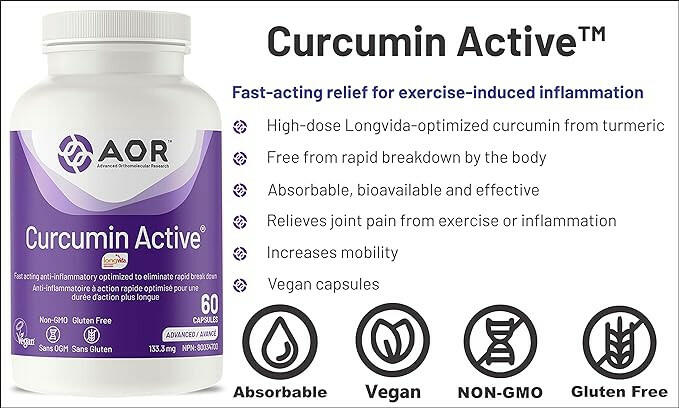 Curcumin Active™ | AOR™ | 60 Capsules - Coal Harbour Pharmacy
