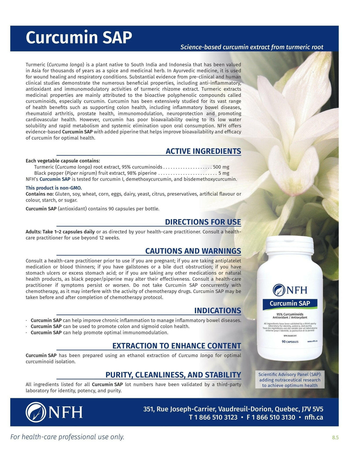 Curcumin SAP by NFH | Inflammation, Joint & Antioxidant Support | Coal ...