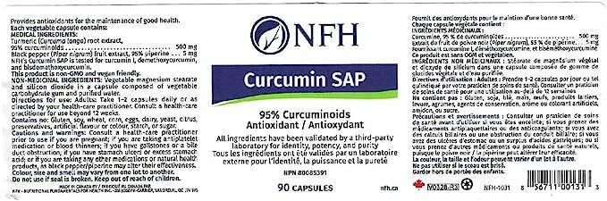 Curcumin SAP | NFH | 90 Capsules - Coal Harbour Pharmacy