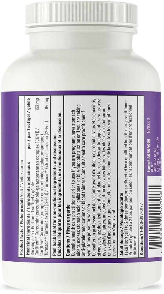 Curcumin Ultra® Vegan | AOR™ | 60 Capsules - Coal Harbour Pharmacy