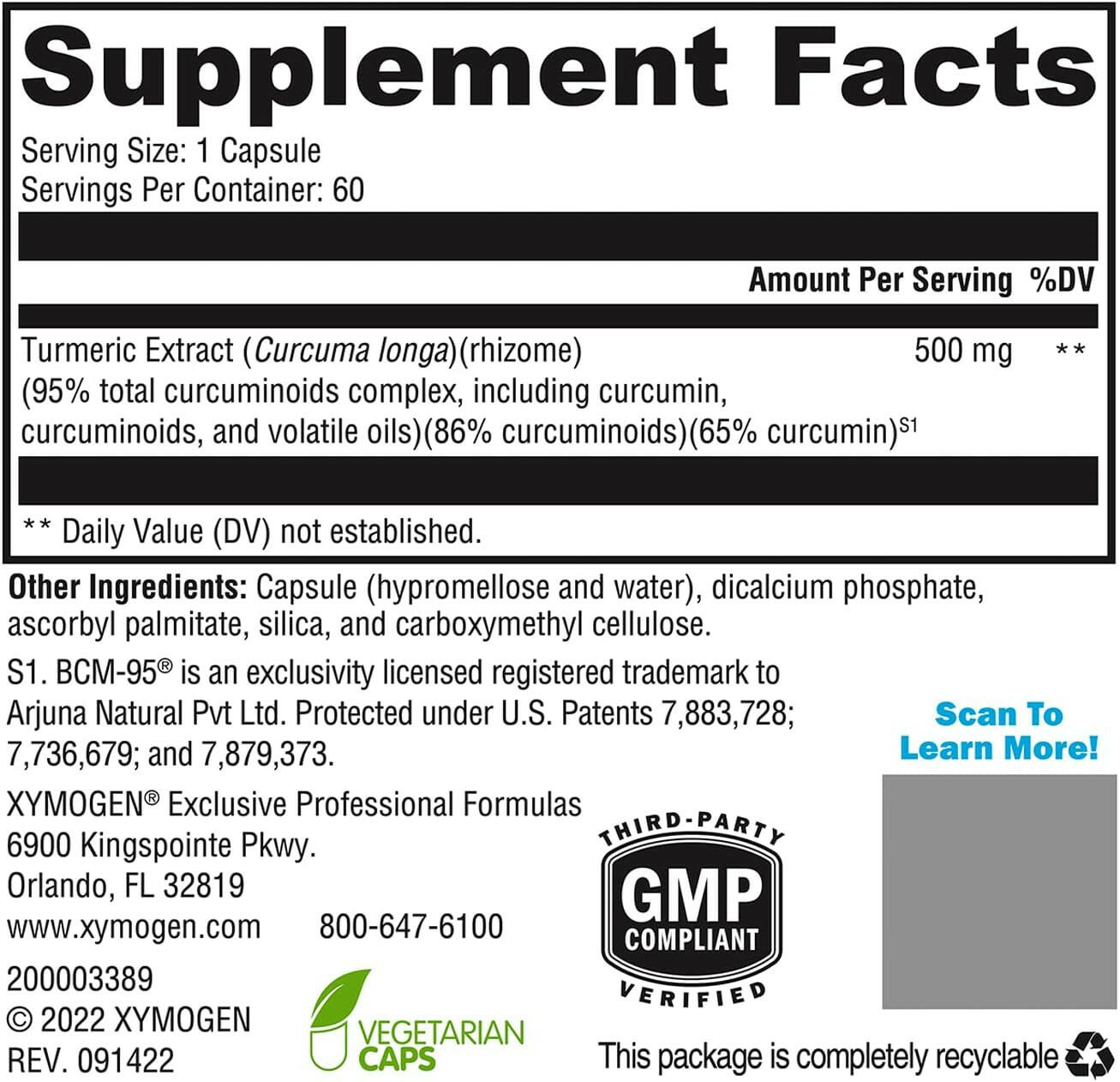 CurcuPlex-95 | Xymogen® | 60 Capsules - Coal Harbour Pharmacy