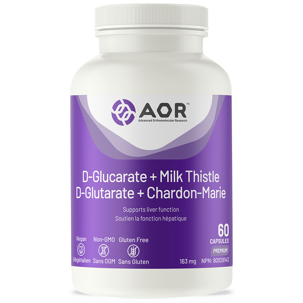D-Glucarate + Milk Thistle | AOR™ | 60 Capsules - Coal Harbour Pharmacy