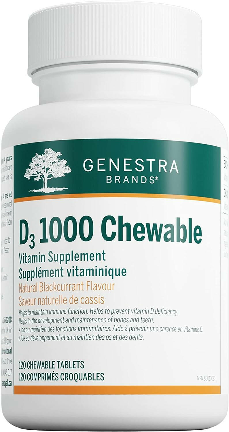D3 1000 Chewable | Genestra Brands® | 120 Chewable Tablets - Coal Harbour Pharmacy