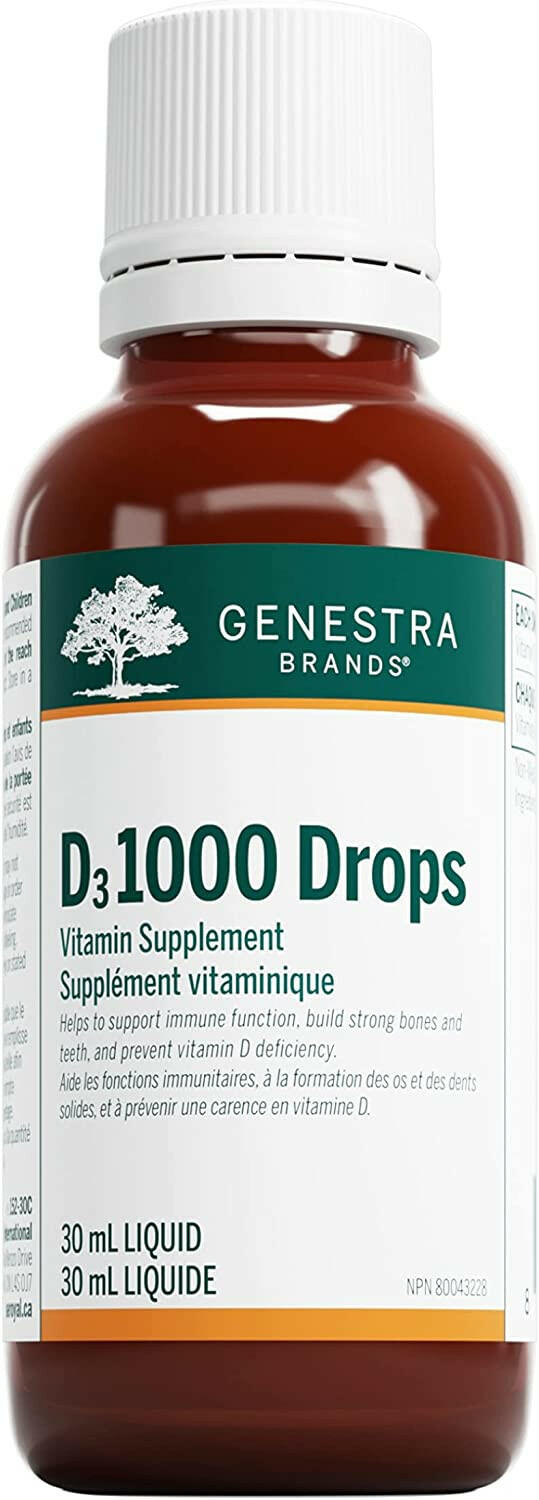 D3 1000 Drops | Genestra Brands® | 30 mL (1 fl oz) - Coal Harbour Pharmacy