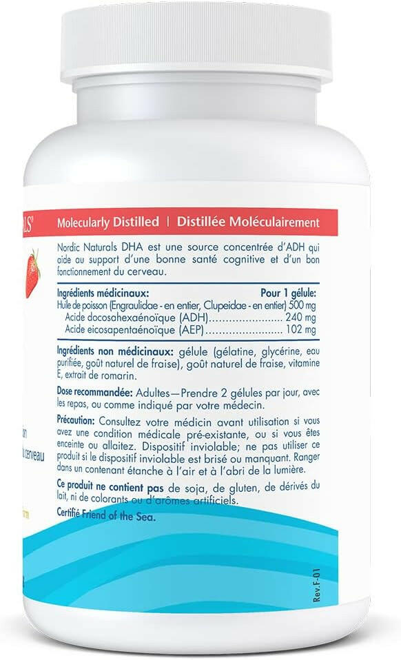 DHA Strawberry Flavoured | Nordic Naturals® | 180 Softgels - Coal Harbour Pharmacy