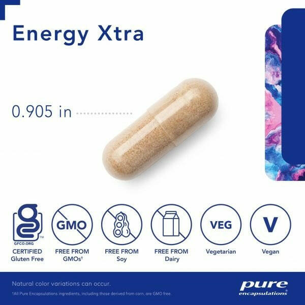 Energy Xtra | Pure Encapsulations® | 120 Vegetable Capsules - Coal Harbour Pharmacy