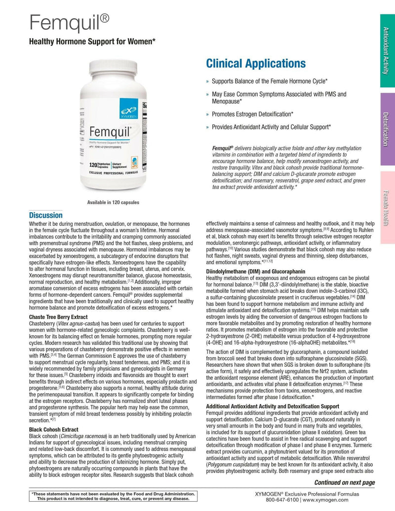 Femquil® | Xymogen® | 120 Capsules - Coal Harbour Pharmacy