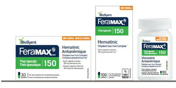 FeraMAX® Pd Therapeutic 150 | BioSyent | 30 or 100 Capsules - Coal Harbour Pharmacy