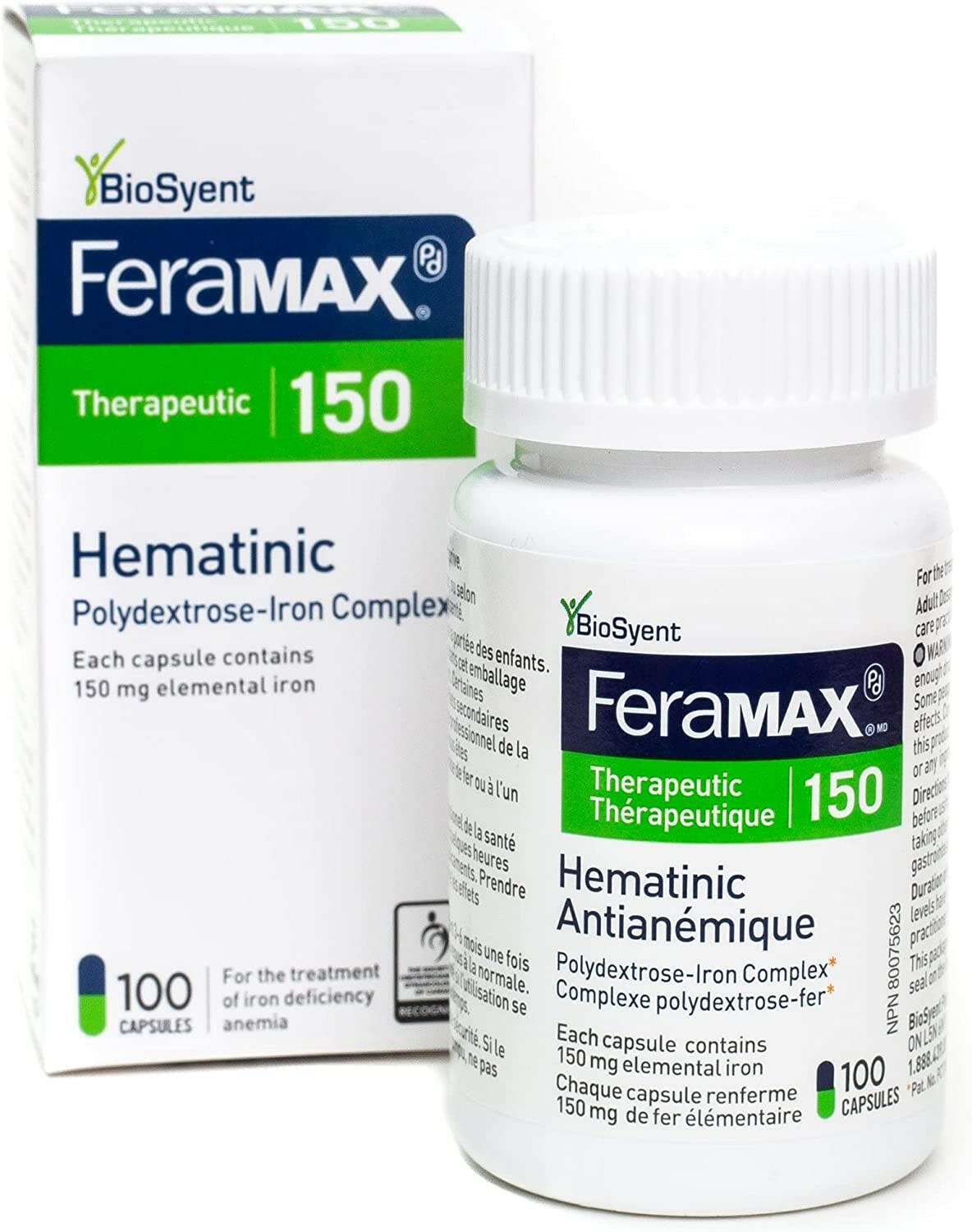 FeraMAX® Pd Therapeutic 150 | BioSyent | 30 or 100 Capsules - Coal Harbour Pharmacy