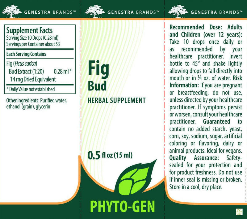 Fig Bud | Genestra Brands® | 15mL (0.5 fl. oz.) - Coal Harbour Pharmacy