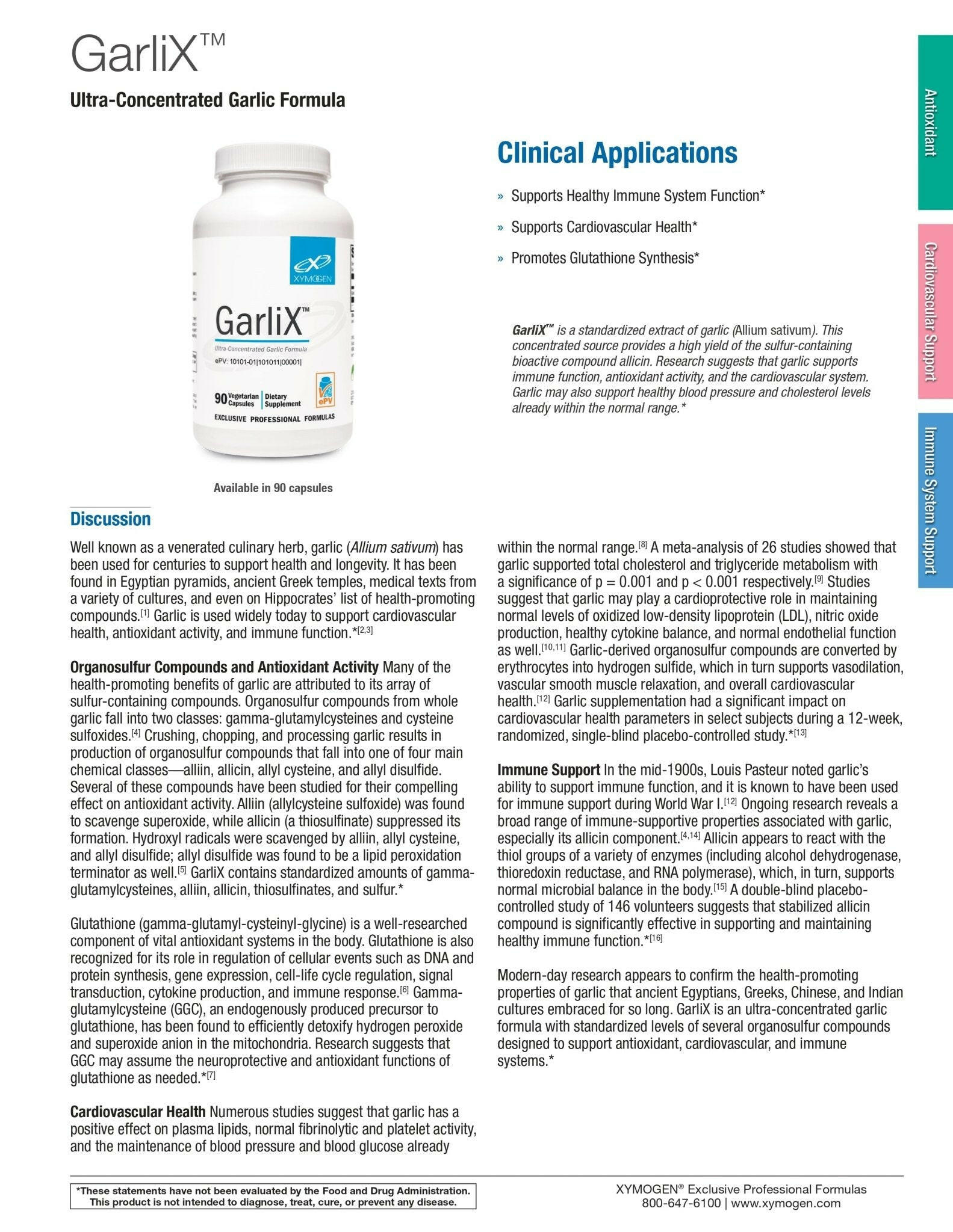 GarliX™ | Xymogen® | 90 Capsules - Coal Harbour Pharmacy