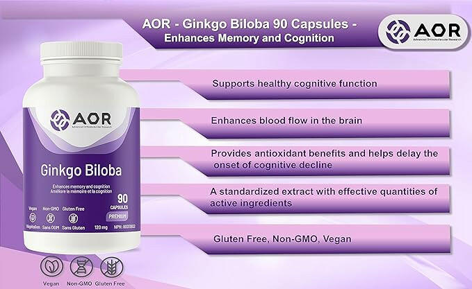 Ginkgo Biloba 120 mg | AOR™ | 90 Capsules - Coal Harbour Pharmacy