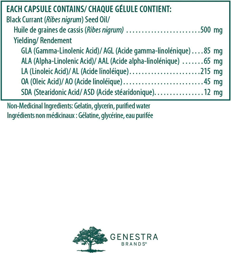 GLA 90 Black Currant Oil | Genestra Brands® | 90 Softgel Capsules - Coal Harbour Pharmacy