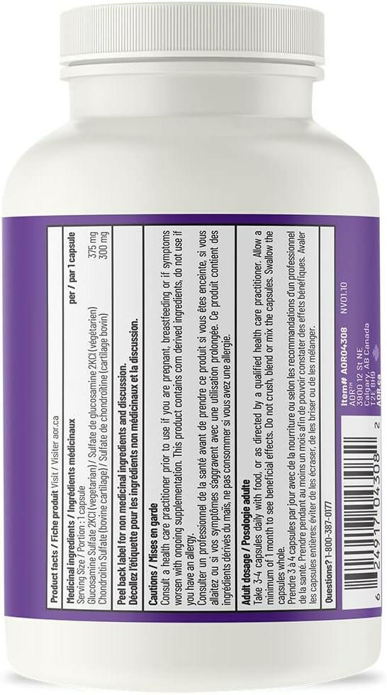 Glucosamine & Chondroitin | AOR™ | 120 Capsules - Coal Harbour Pharmacy