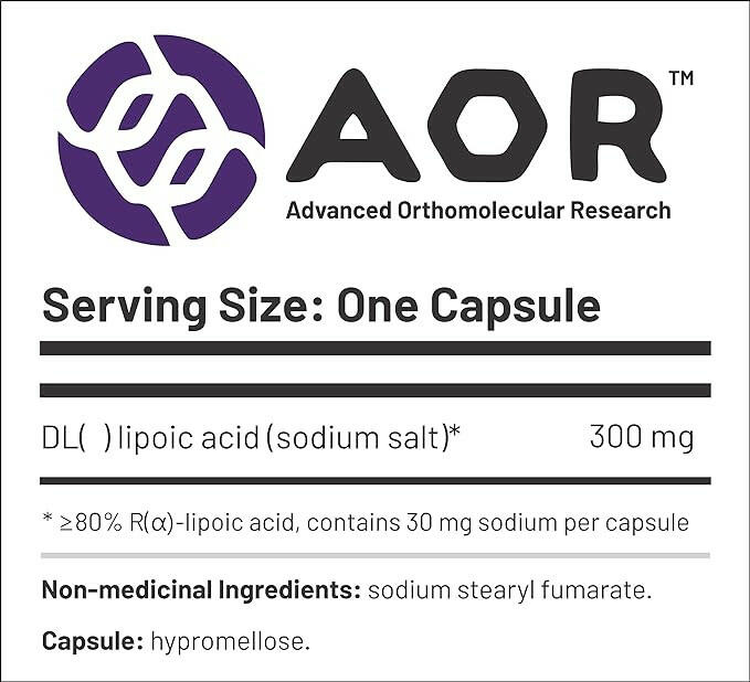 High Dose R-Lipoic Acid | AOR™ | 60 Capsules - Coal Harbour Pharmacy