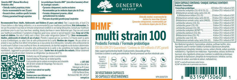 HMF Multi Strain 100 | Genestra Brands® | 30 Capsules - Coal Harbour Pharmacy