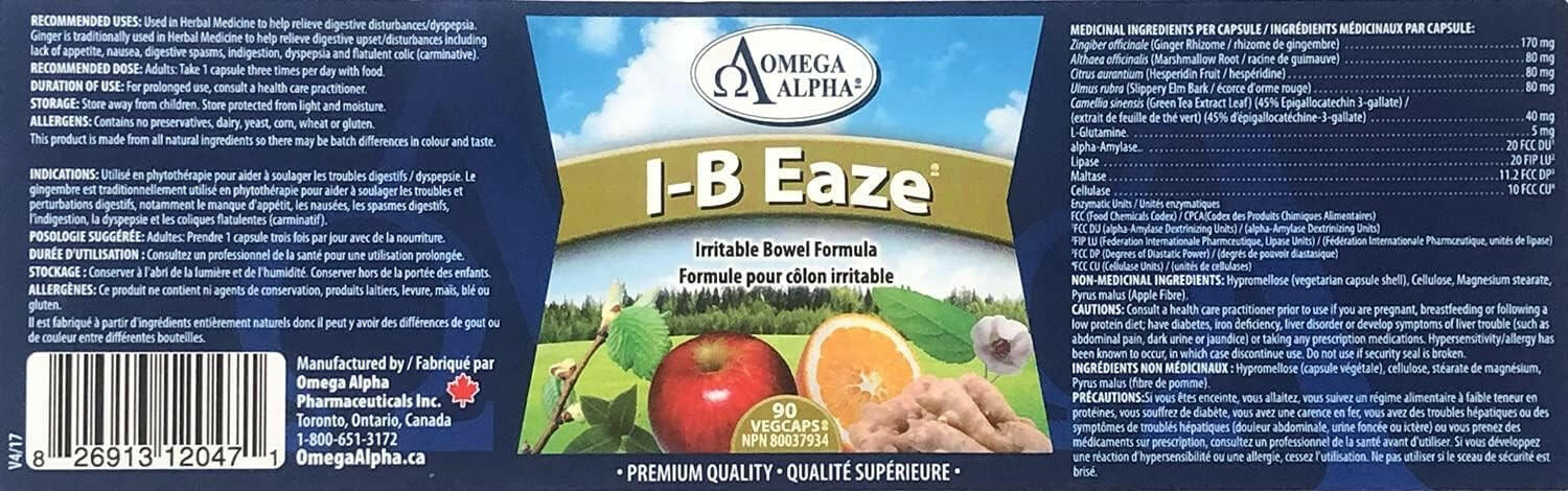 I-B Eaze® | Omega Alpha® | 90 Vegetable Capsules - Coal Harbour Pharmacy
