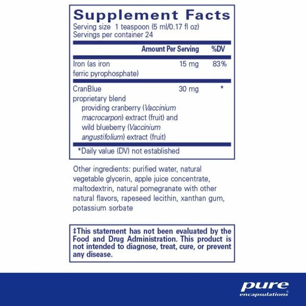 Iron liquid | Pure Encapsulations® | 120 mL - Coal Harbour Pharmacy