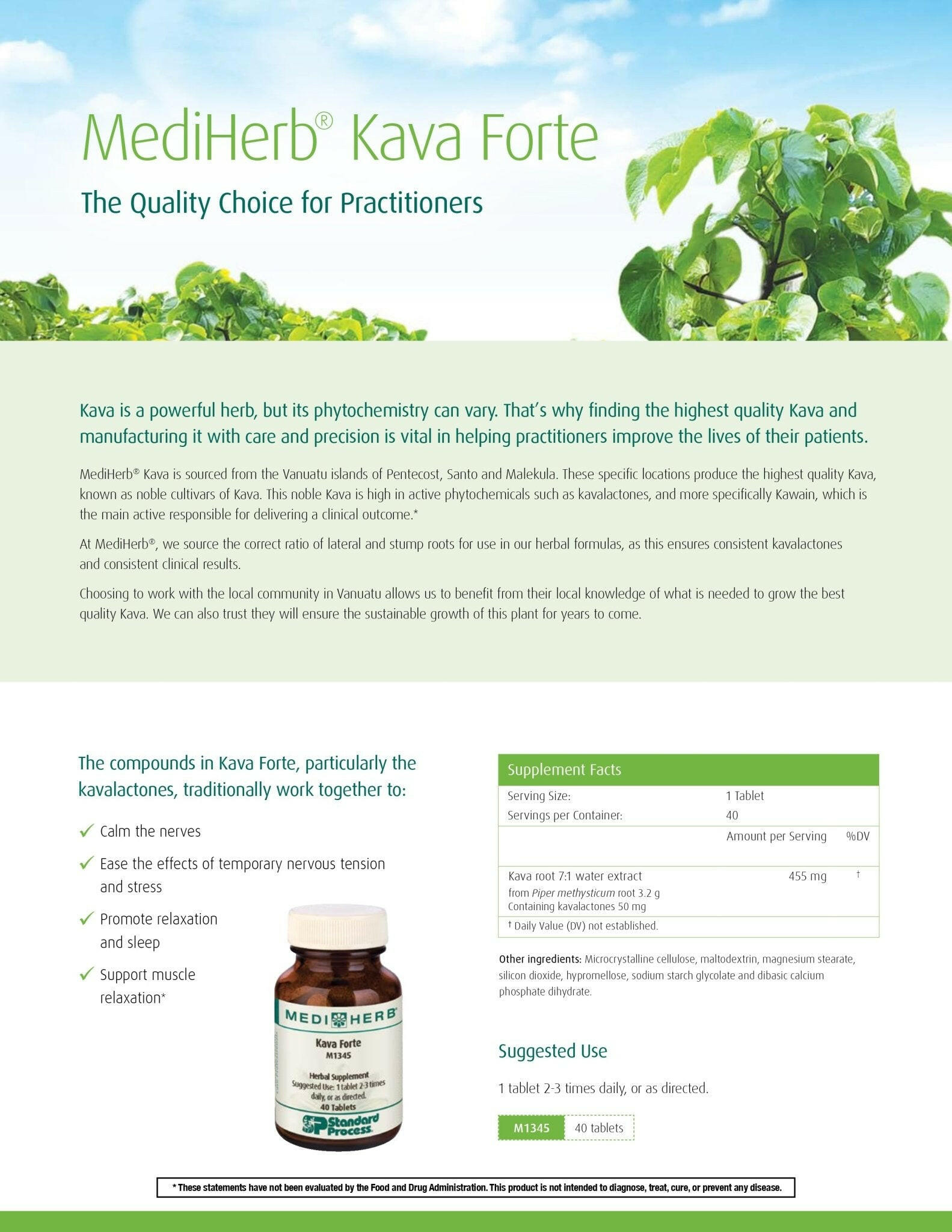 Kava Forte | MediHerb® | 60 Tablets